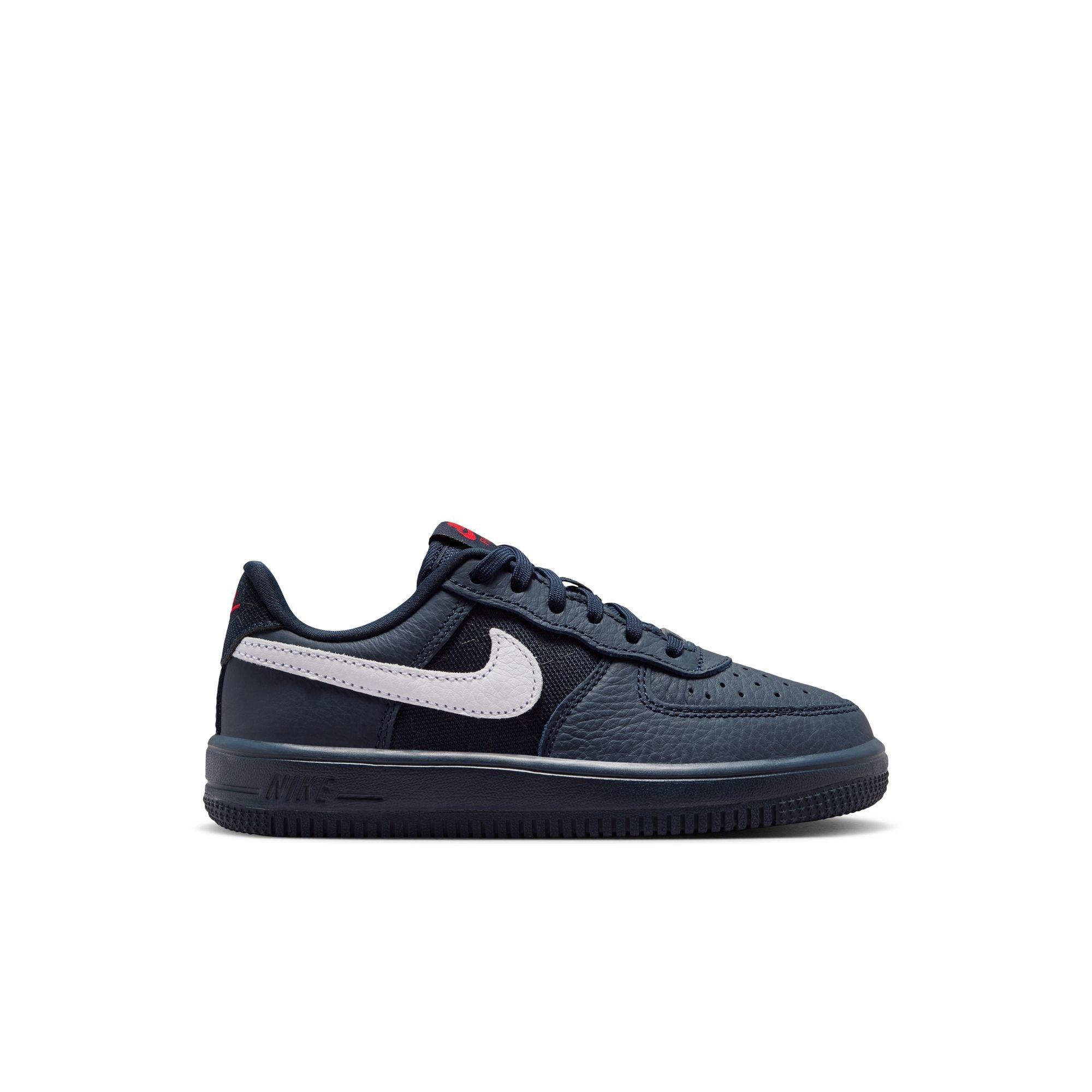 Nike Air Force 1 "Dark Obsidian" Preschool Kids' Shoe - DARK OBSIDIAN/WHITE/BLACK/UNIVERSITY RED